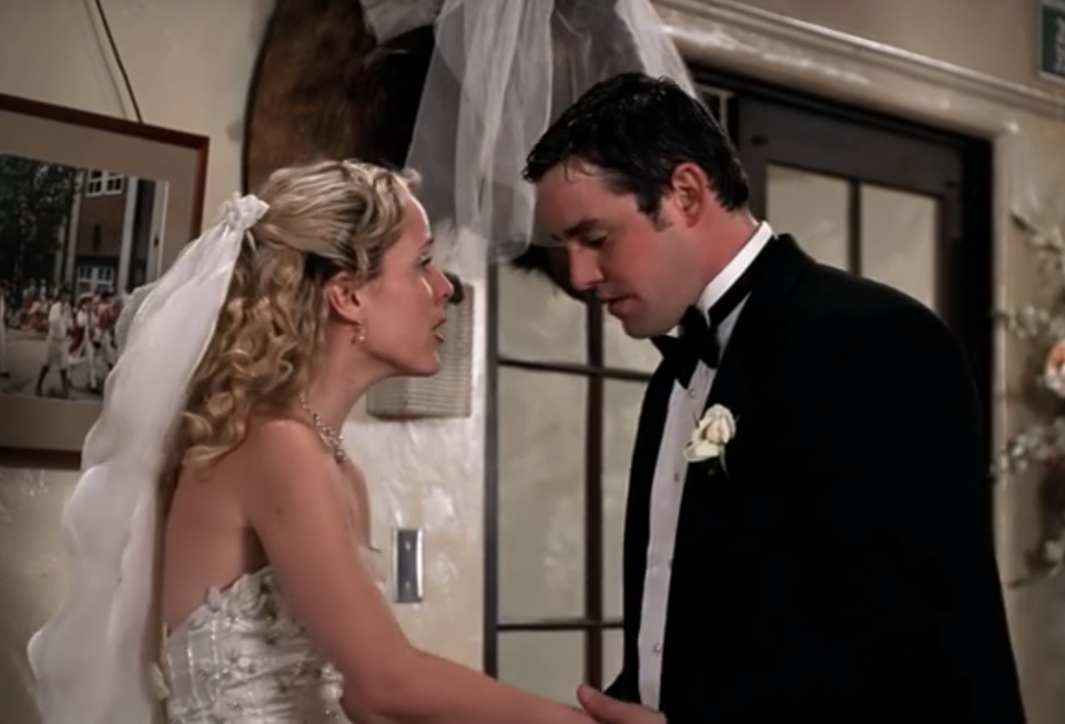 Anya and Xander at their wedding