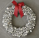 <p><strong>Williams Sonoma</strong></p><p>williams-sonoma.com</p><p><strong>$24.99</strong></p><p>With this wreath hanging on your front door, everyone will be singing “Jingle Bells” each time you open it! </p>