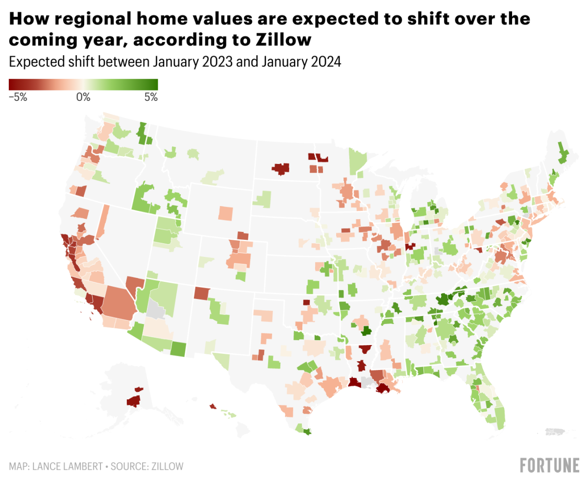 Zillow picks 238 housing market winners that will see home prices tick