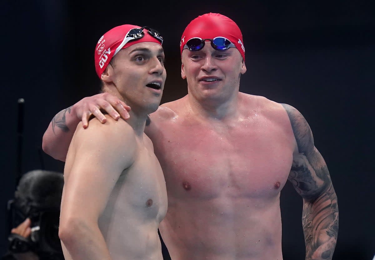 James Guy (left) will travel to Budapest without long-term team-mate Adam Peaty (Adam Davy/PA) (PA Archive)