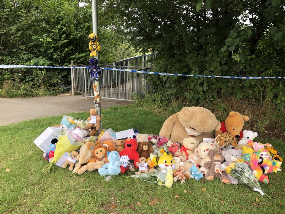 Tributes have been left by the river (Claire Hayhurst/PA) (PA Wire)