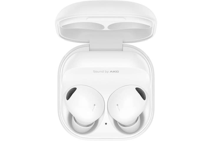 SAMSUNG Galaxy Buds 2 Pro in white.