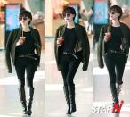[Photo] Brown Eyed Girls' Ga-in casual fashion at Incheon airport
