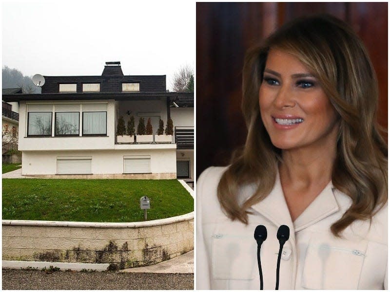 melania trump childhood home