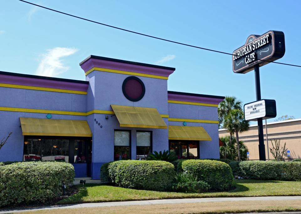 European Street Cafe has closed its restaurants at 5500 Beach Blvd. on Jacksonville's Southside.