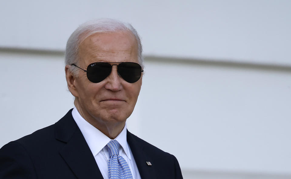 WASHINGTON, DC - MAY 03: U.S. President Joe Biden departs the White House on May 03, 2024 in Washington, DC. Biden is traveling to Delaware for the weekend. (Photo by Kevin Dietsch/Getty Images)