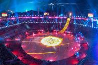 <p>General view during the closing ceremony of the Pyeongchang 2018 Winter Olympic Games at the Pyeongchang Stadium on February 25, 2018. / AFP PHOTO / François-Xavier MARIT </p>