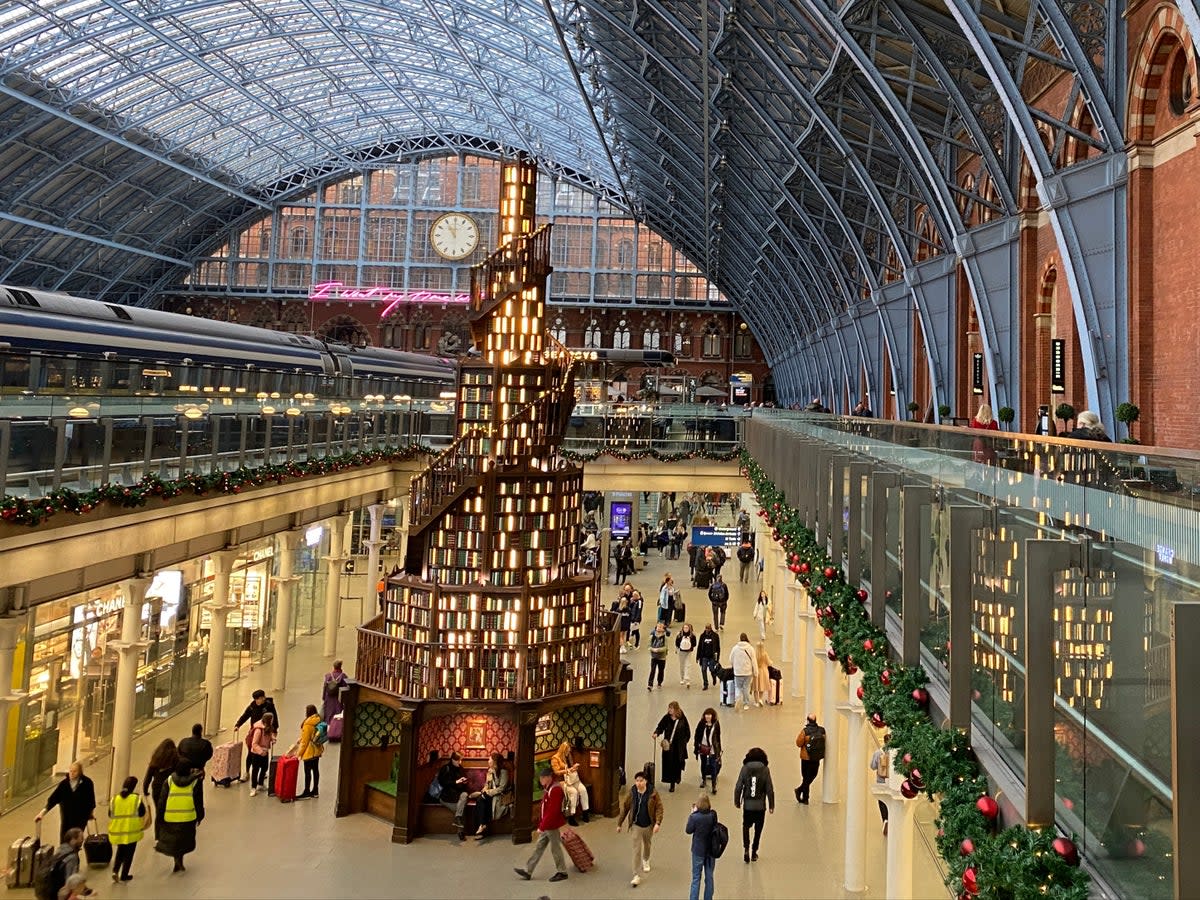 Comfort and joy? London St Pancras International, where no trains will run on Christmas Day (Charlotte Hindle)