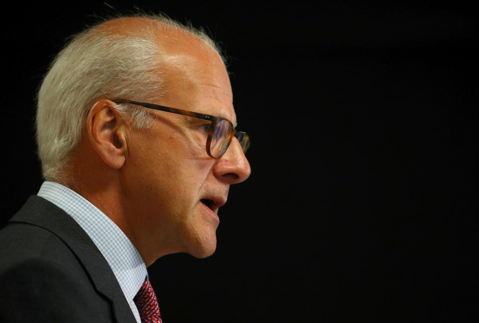 The Chair of the Financial Conduct Authority (FCA) Charles Randell, speaks at a Reuters Newsmaker event, in London, Britain July 11, 2018. REUTERS/Hannah McKay