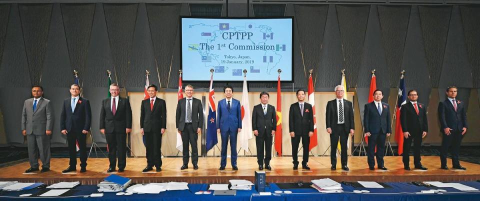 中國、台灣都在本月正式申請加入CPTPP，部分成員國的回應態度截然不同，日本、澳洲都歡迎台灣遞件，對中國則展現謹慎態度。（達志影像）
