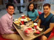 These lucky customers were the first to get a taste of Jollibee's signature fried chicken.