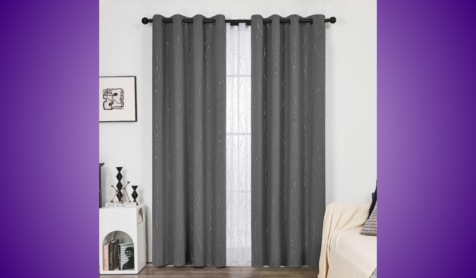 the gray blackout curtains