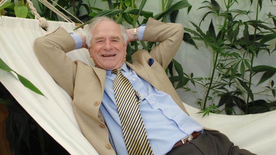 TV presenterJohnny Ball attends the Chelsea Flower Show. (Photo by Rune Hellestad/Corbis via Getty Images)