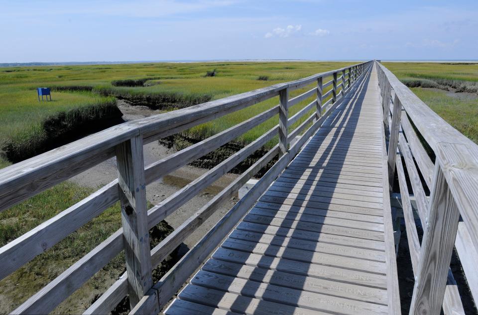 The spectacular boardwalk at Grays Beach in Yarmouth Port.