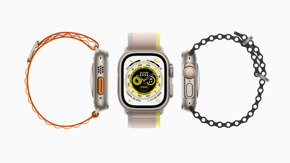 蘋果目標是2024年底先替Apple Watch Ultra換用自家研發螢幕，從現行的OLED升級至採用Micro LED技術的面板。   圖：取自蘋果官網