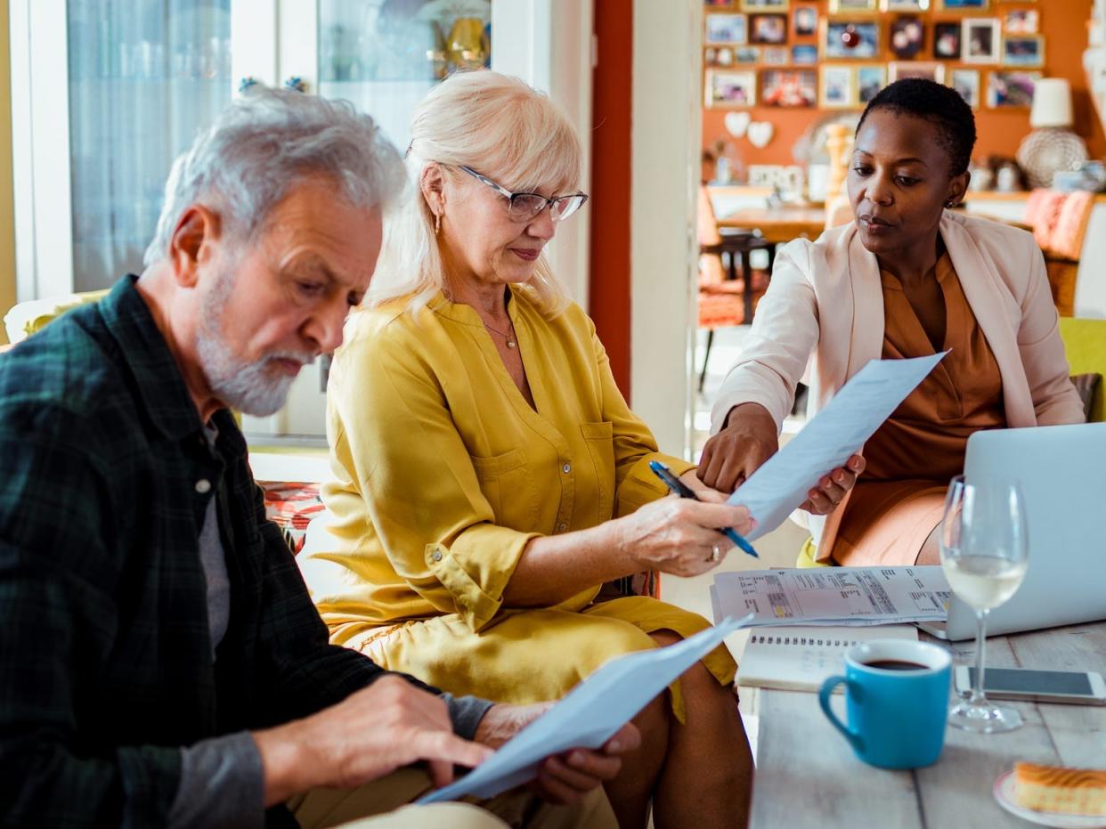 couple meeting with financial planner