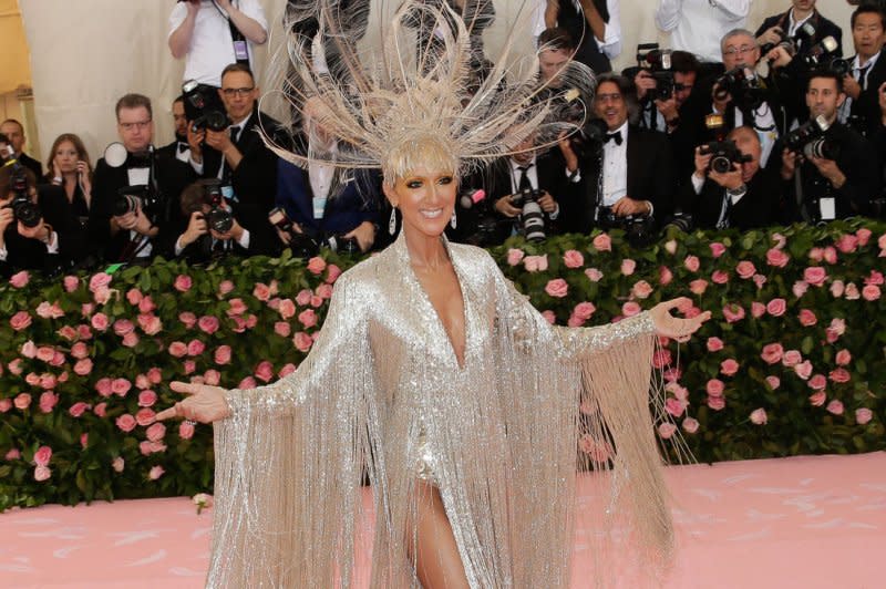 Celine Dion arrives on the red carpet at The Metropolitan Museum of Art's Costume Institute Benefit "Camp: Notes on Fashion" at Metropolitan Museum of Art in New York City in 2019. File Photo by John Angelillo/UPI