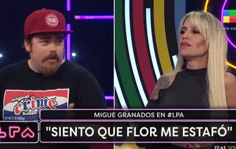 El picante ida y vuelta entre Migue Granados y Flor Peña por su cuenta en Divas Play: “Me hiciste pagar”