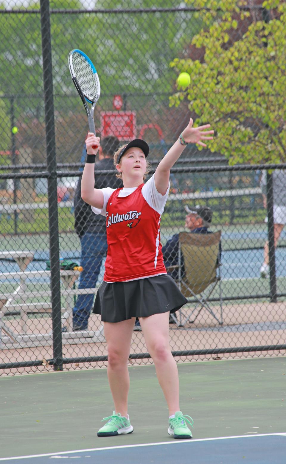 Janet Rucker, shown here in early season action, won the Interstate 8 No. 4 singles conference championship Monday