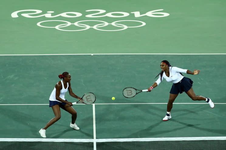 Serena and Venus Williams lost a doubles match in the Olympics for the first time (Getty)