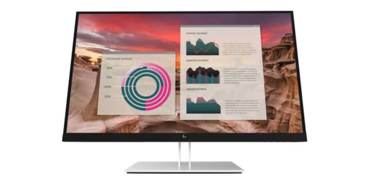 The HP E27u G4 QHD USB-C Monitor on a white background.