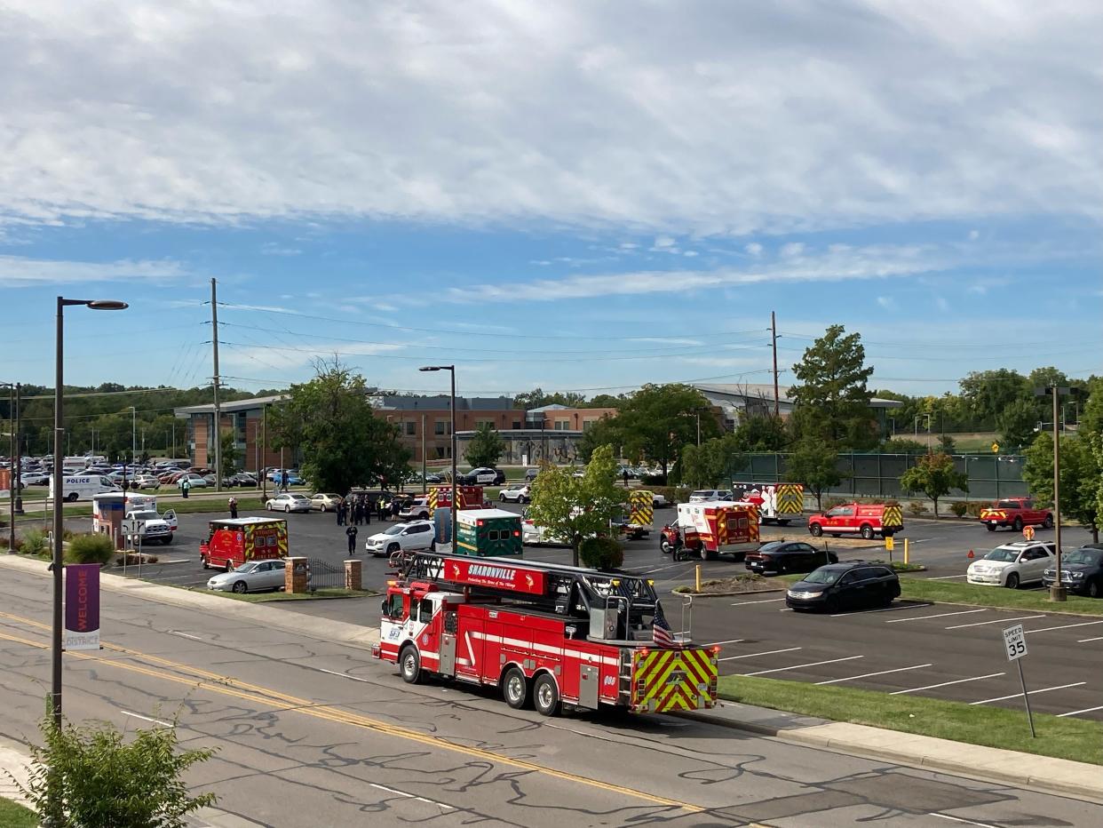 Emergency services were at Princeton High School on Friday, Sept. 23, after a hoax 911 call reported an active shooter at the school. No shooter was found and no one was injured.