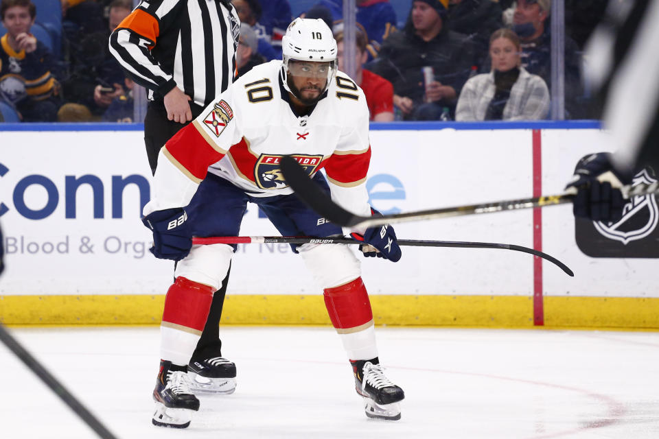 Florida Panthers left wing Anthony Duclair (10) is a top NHL DFS option on Tuesday
