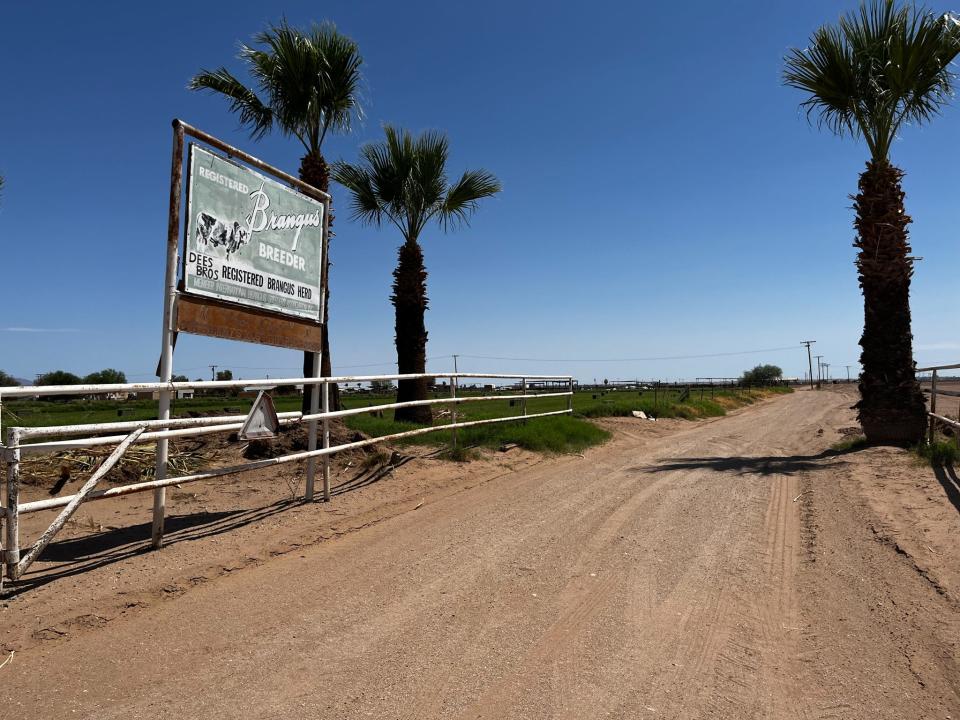 The Dees Bros. Brangus sign still stands.