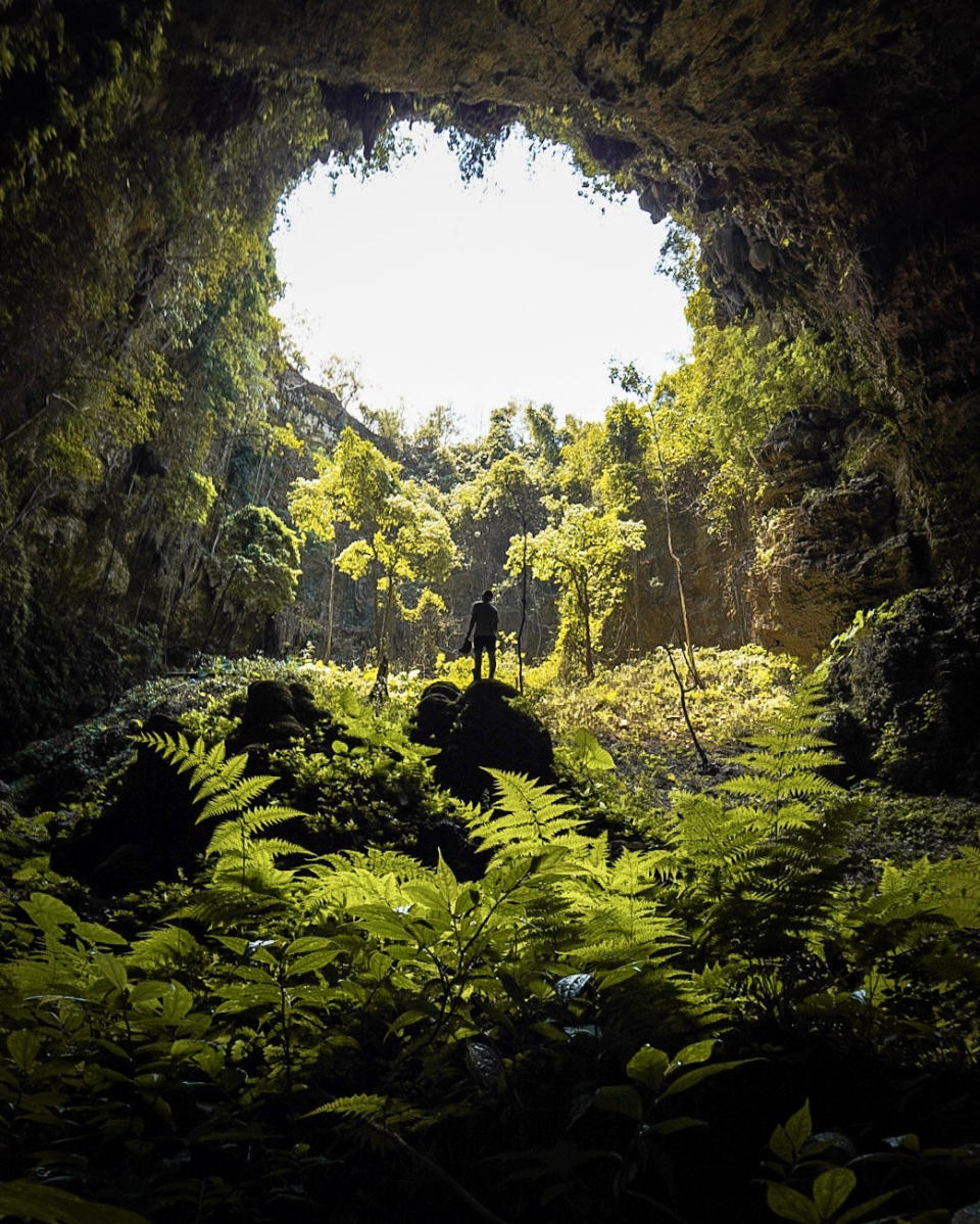 'Untitled' by @jordisark shows a man in acave in Spain.