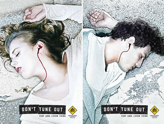 A previous 'Don't tune out' ad from the council. Source: PCA