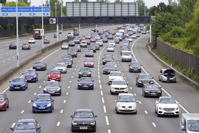 Traffic on the M25