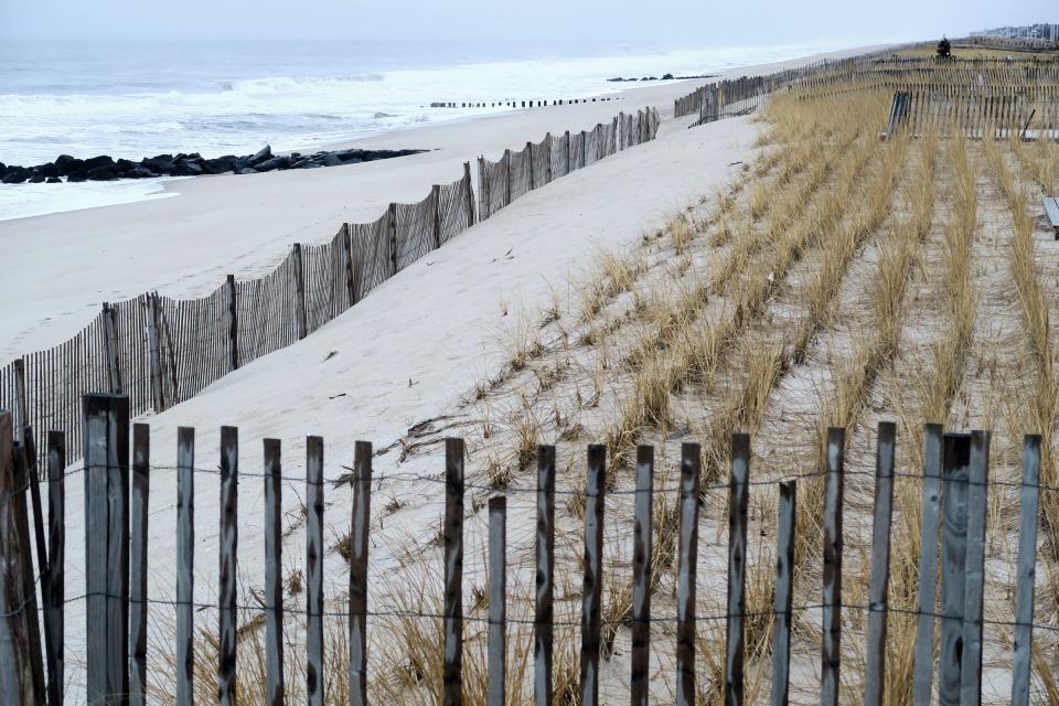 The Bay Head coastline is shown looking south from Bridge Avenue Tuesday, January 5, 2022.