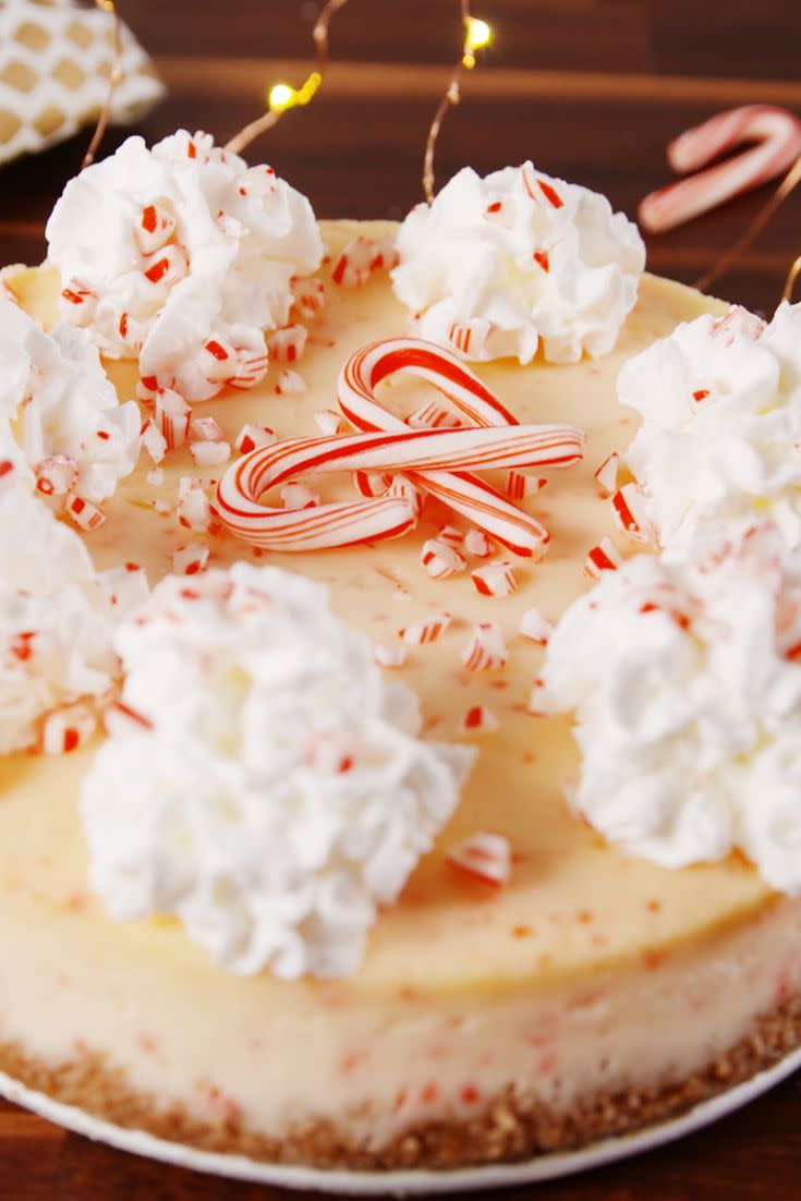 <p>Your Christmas dessert dreams come true.</p><p>Get the recipe from <a href="https://www.delish.com/cooking/recipe-ideas/recipes/a56860/candy-cane-cheesecake-recipe/" rel="nofollow noopener" target="_blank" data-ylk="slk:Delish;elm:context_link;itc:0;sec:content-canvas" class="link ">Delish</a>.</p>