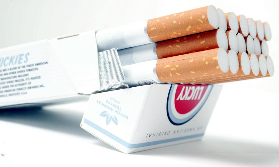 <span>Packs of 10 cigarettes are banned in many countries over fears that their lower cost attracts younger smokers.</span><span>Photograph: Frank Baron/The Guardian</span>