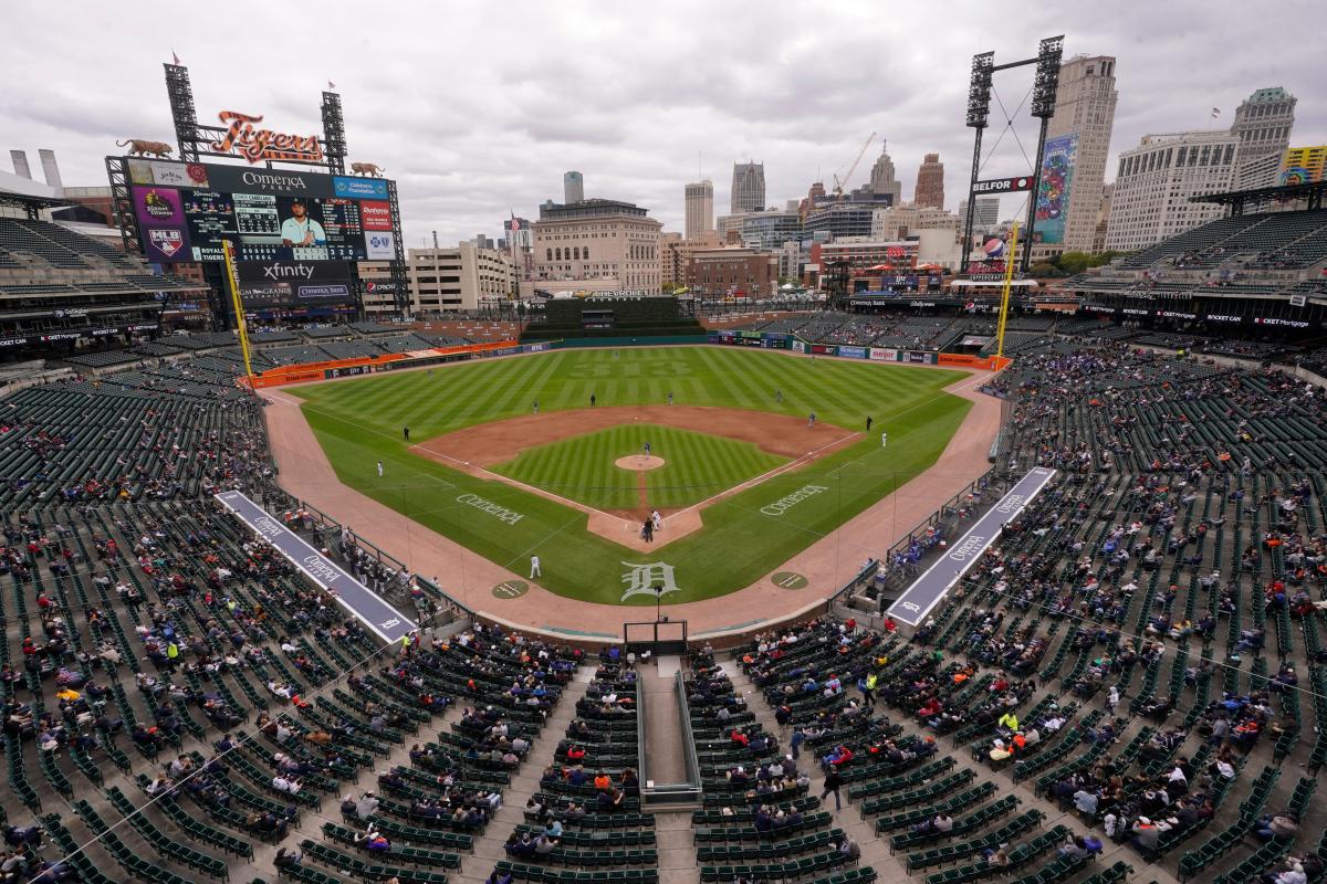 How many fans will be allowed inside Comerica Park on Opening Day?