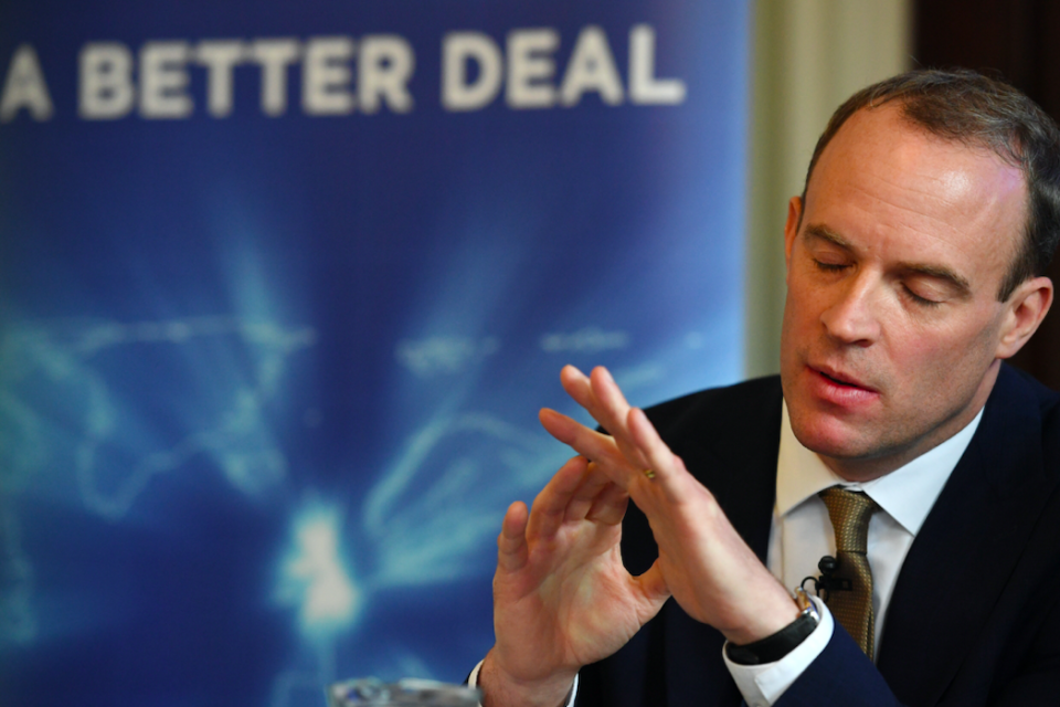 <em>Conservative rebels, including Dominic Raab, opposed a Brexit delay (Getty)</em>