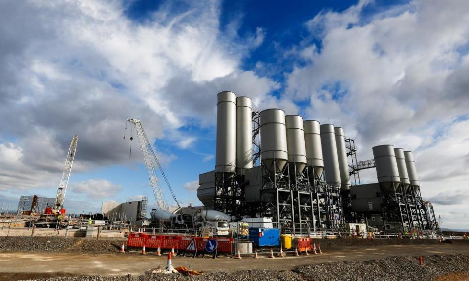 The construction site for Hinkley Point C near Bridgwater, Somerset