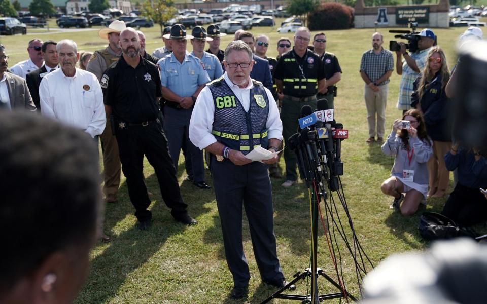 Georgia Bureau of Investigations director Chris Hosey held a press conference after the shooting