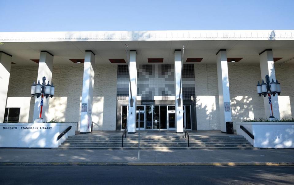 The Stanislaus County Library has an after hours cooling center at it’s branch in Modesto, Calif., Wednesday, July 10, 2024.