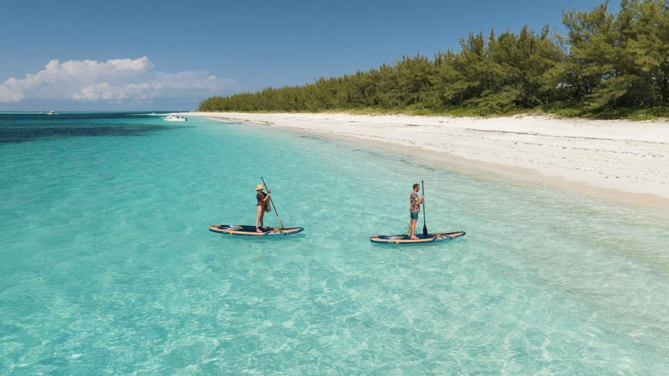 Lily Davison and Nik Dorward in the Bahamas.