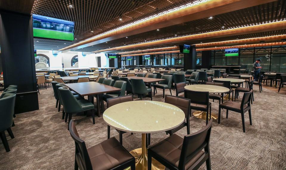 A look inside the Woodford Reserve Paddock Club as part of the new $200 million paddock at Churchill Downs. Wednesday, April 24, 2024