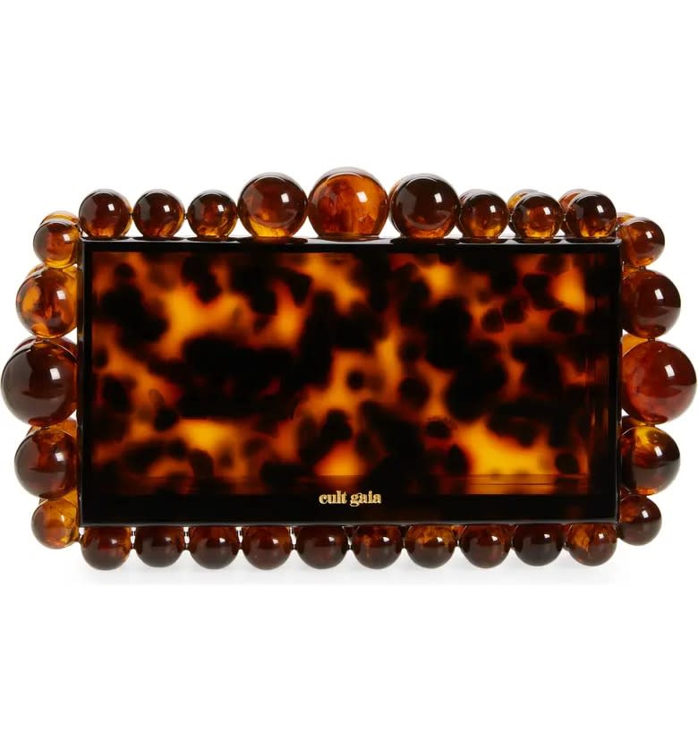 Cult Gaia Eos Beaded Acrylic Box Clutch