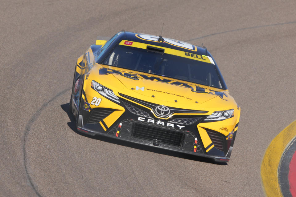 Christopher Bell drives during a NASCAR Cup Series auto race Sunday, Nov. 6, 2022, in Avondale, Ariz. (AP Photo/Rick Scuteri)