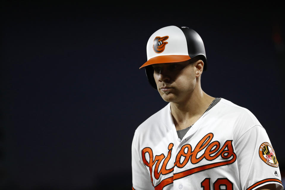 Chris Davis’ futility at the plate has inspired a Baltimore bar to offer free booze every time he gets a hit. (AP)