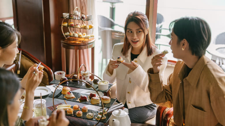 Women chatting during afternoon tea