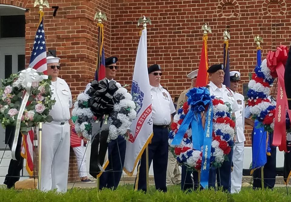 Veterans participate in a past Memorial Day Observance on Memorial Day in Brevard.