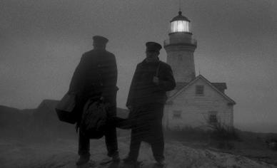 Robert Pattinson and Willem Dafoe in 'The Lighthouse'