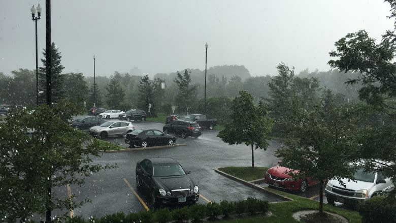 Thunderstorm watch ended after brief but intense rainfall