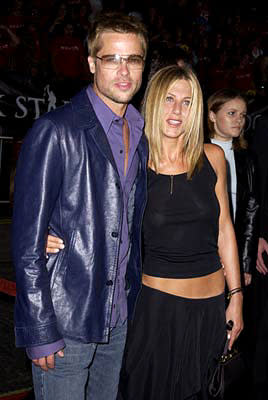 Brad Pitt and Jennifer Aniston at the Westwood premiere of Warner Brothers' Rock Star