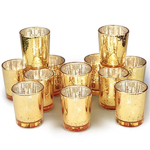 18) Gold Votive Candle Holders (Set of 12)
